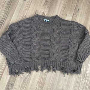 She + sky crop sweater/OS